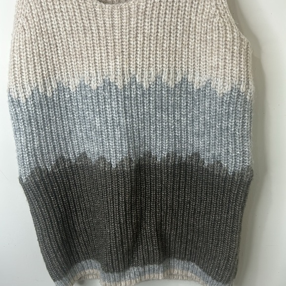 WILFRED FREE Karolin Knit Colorblock Sleeveless Knit Sweater Tunic Size Small - Picture 4 of 13